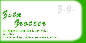 zita grotter business card